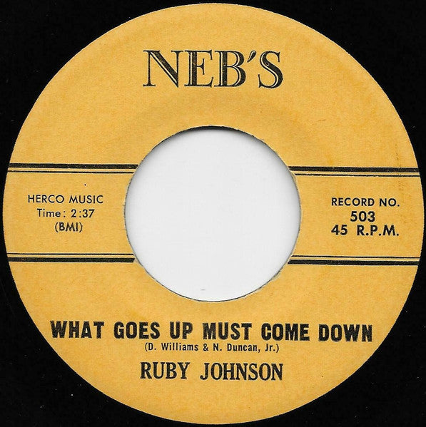 JOHNSON, RUBY |WHAT GOES UP MUST COME DOWN