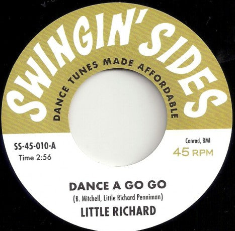 LITTLE RICHARD "Dance A Go Go" / SPYDER TURNER "Ride In My 225" 7"| Swingin' Sides Series